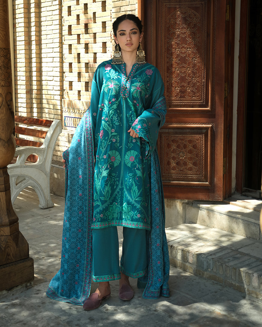 Mushq | Bukhara Winter Edit | Azure Courtyard by Mushq - Designer Dress  - Type : Ladies Clothes - Available at Libayah - 100% Original 