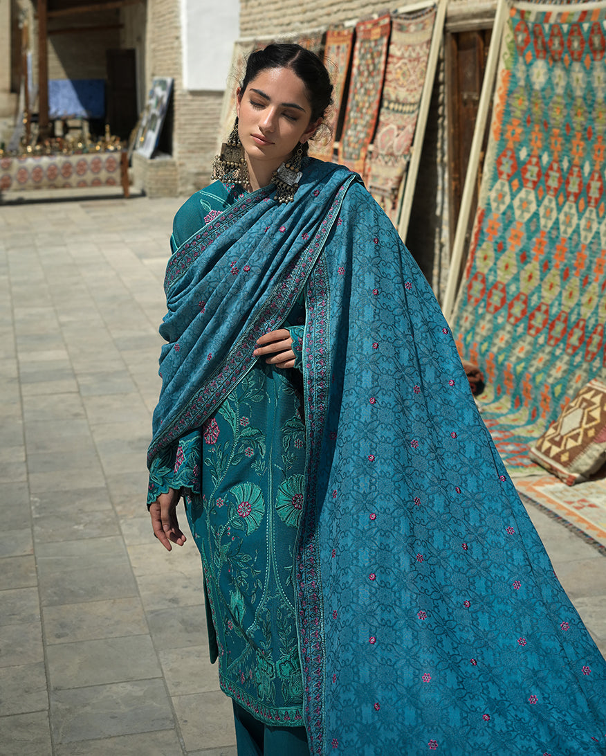 Mushq | Bukhara Winter Edit | Azure Courtyard by Mushq - Designer Dress  - Type : Ladies Clothes - Available at Libayah - 100% Original 