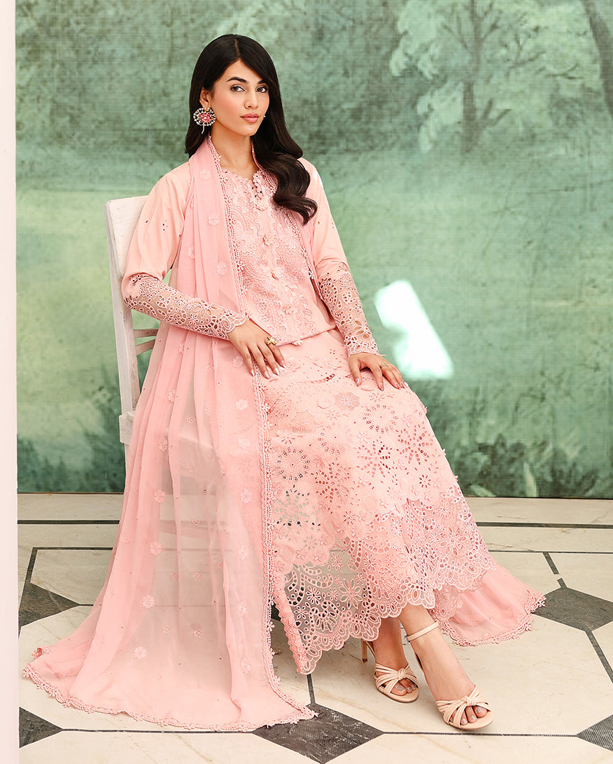 Roheenaz | Veil of Summer Chikankari | Azure Elan by Roheenaz - Designer Dress  - Type : Ladies Clothes - Available at Libayah - 100% Original 
