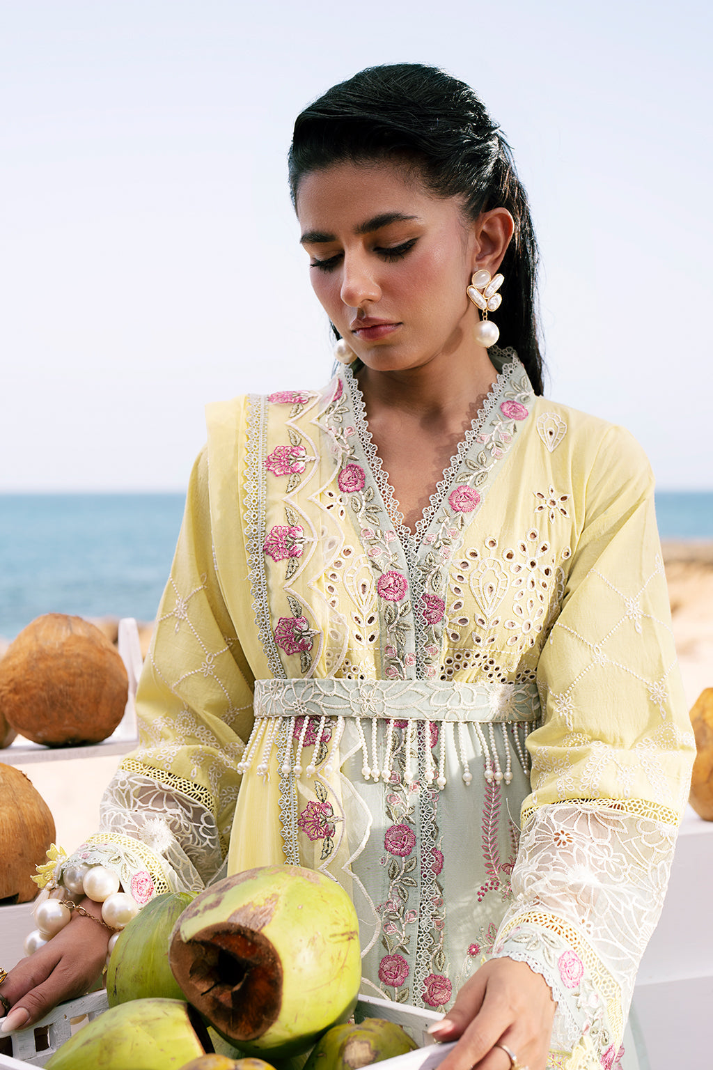 AJR Couture | Dastan Luxury Lawn 25 | Azure by AJR Couture - Designer Dress - Type: Ladies Clothes - Available at Libayah - 100% Original