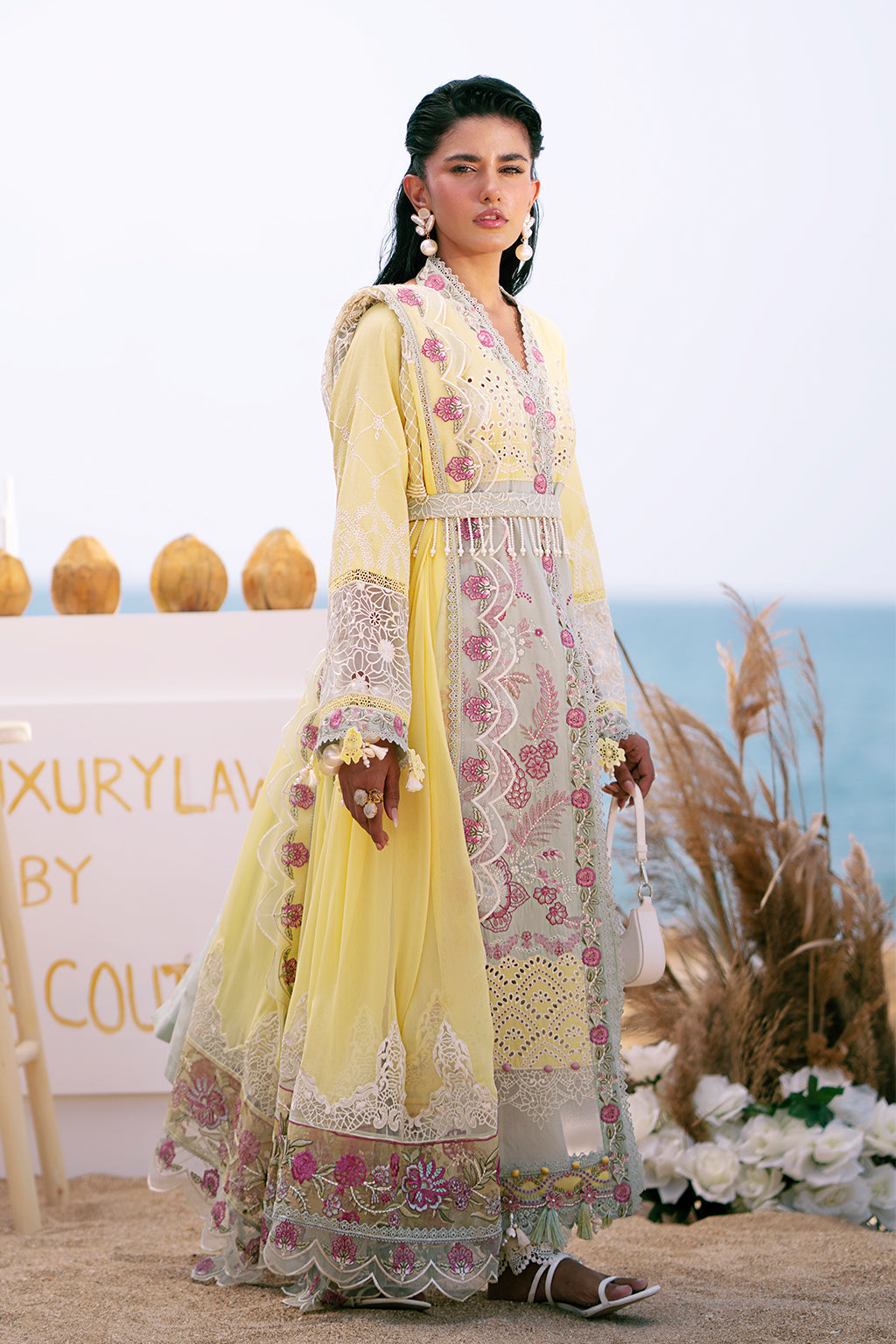 AJR Couture | Dastan Luxury Lawn 25 | Azure by AJR Couture - Designer Dress - Type: Ladies Clothes - Available at Libayah - 100% Original