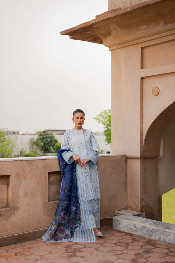 Azzal | Lawn 25 | SAPPHIRE by Azzal - Designer Dress  - Type : Ladies Clothes - Available at Libayah - 100% Original 