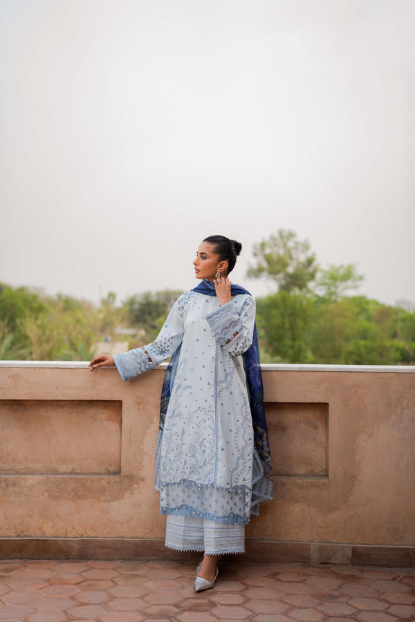 Azzal | Lawn 25 | SAPPHIRE by Azzal - Designer Dress  - Type : Ladies Clothes - Available at Libayah - 100% Original 