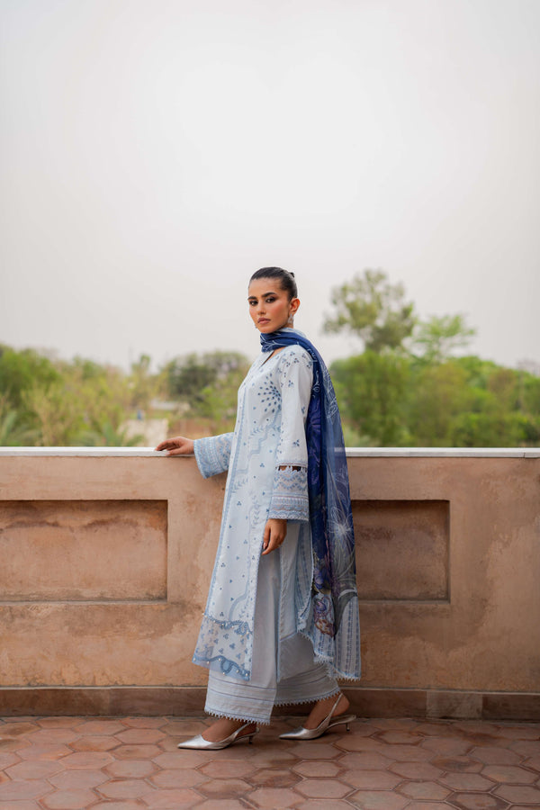 Azzal | Lawn 25 | SAPPHIRE by Azzal - Designer Dress  - Type : Ladies Clothes - Available at Libayah - 100% Original 