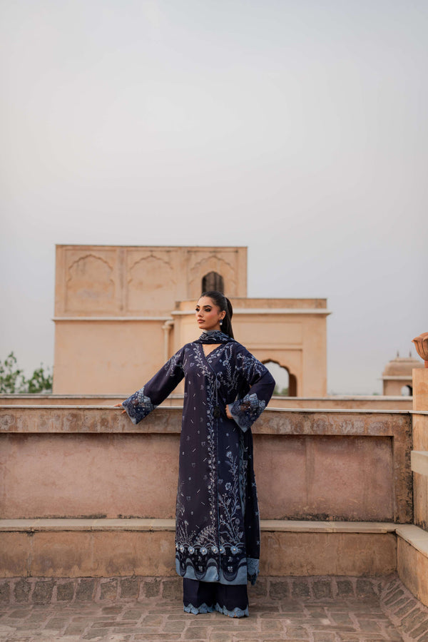 Azzal | Lawn 25 | MOONLIGHT by Azzal - Designer Dress  - Type : Ladies Clothes - Available at Libayah - 100% Original 