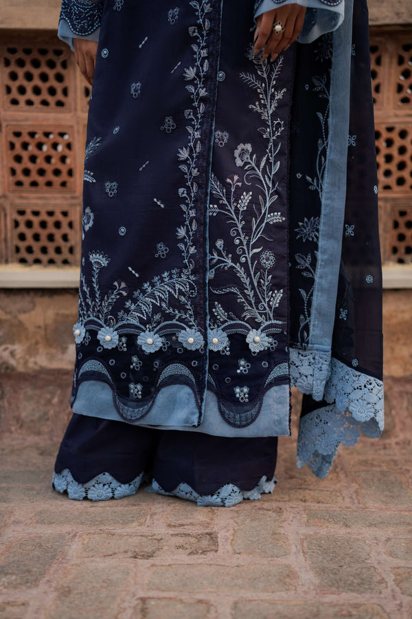 Azzal | Lawn 25 | MOONLIGHT by Azzal - Designer Dress  - Type : Ladies Clothes - Available at Libayah - 100% Original 