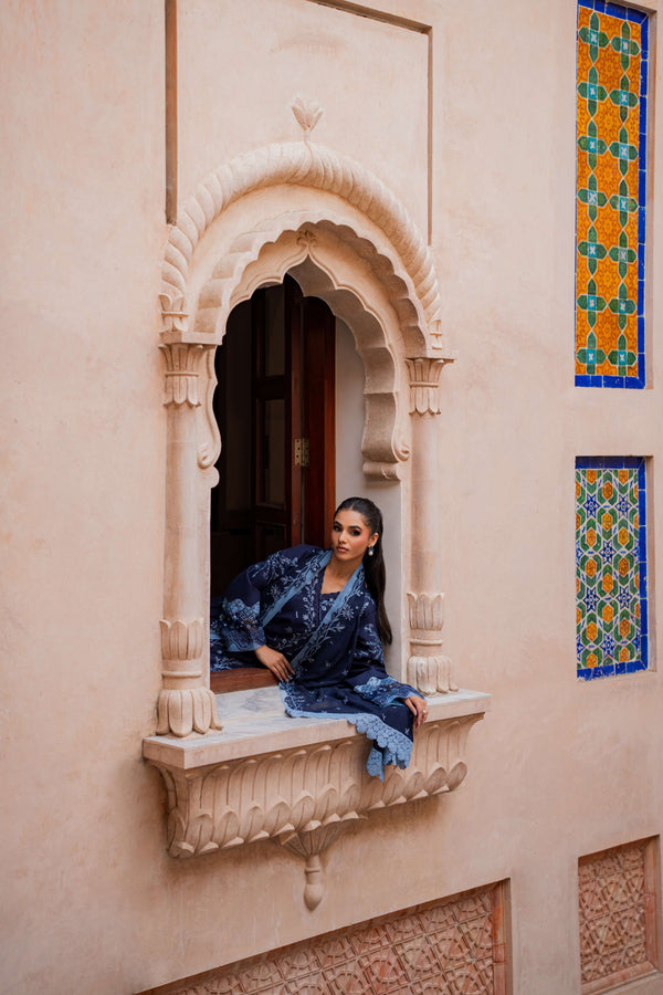 Azzal | Lawn 25 | MOONLIGHT by Azzal - Designer Dress  - Type : Ladies Clothes - Available at Libayah - 100% Original 