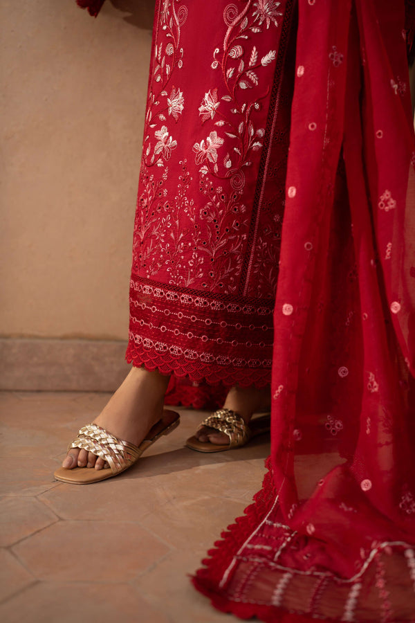 Azzal | Lawn 25 | CRIMSON by Azzal - Designer Dress  - Type : Ladies Clothes - Available at Libayah - 100% Original 