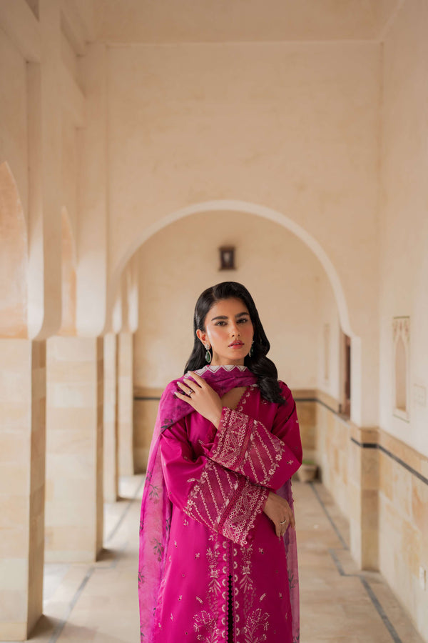 Azzal | Lawn 25 | ORCHID by Azzal - Designer Dress  - Type : Ladies Clothes - Available at Libayah - 100% Original 