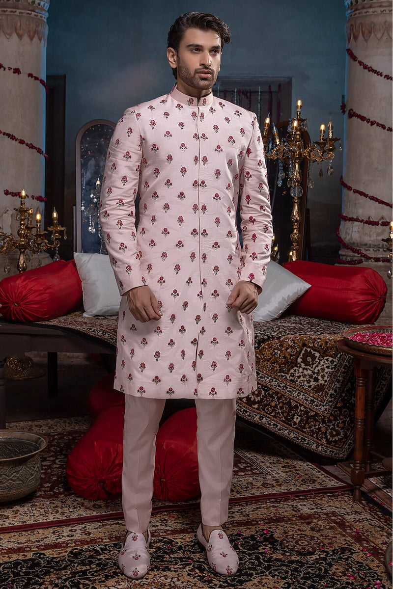 Pakistani Menswear | Mina Kashif | Sherwani D-19 by Libayah - Designer Dress - Type: Menswear - Available at Libayah - 100% Original