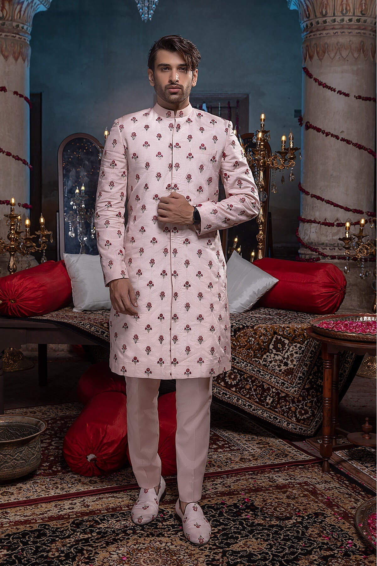 Pakistani Menswear | Mina Kashif | Sherwani D-19 by Libayah - Designer Dress - Type: Menswear - Available at Libayah - 100% Original