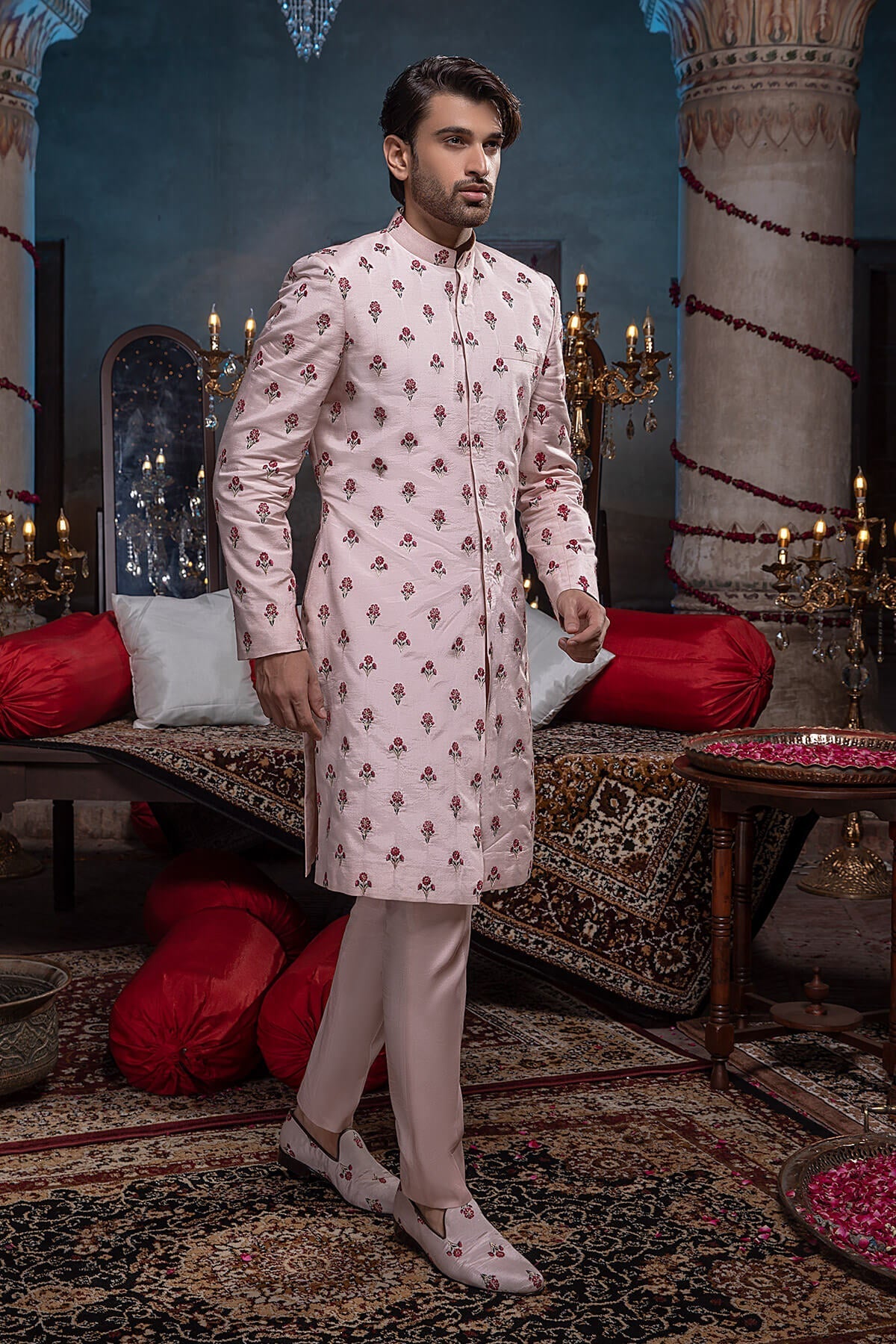 Pakistani Menswear | Mina Kashif | Sherwani D-19 by Libayah - Designer Dress - Type: Menswear - Available at Libayah - 100% Original