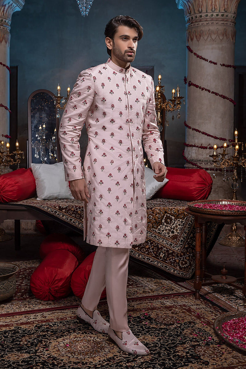 Pakistani Menswear | Mina Kashif | Sherwani D-19 by Libayah - Designer Dress - Type: Menswear - Available at Libayah - 100% Original