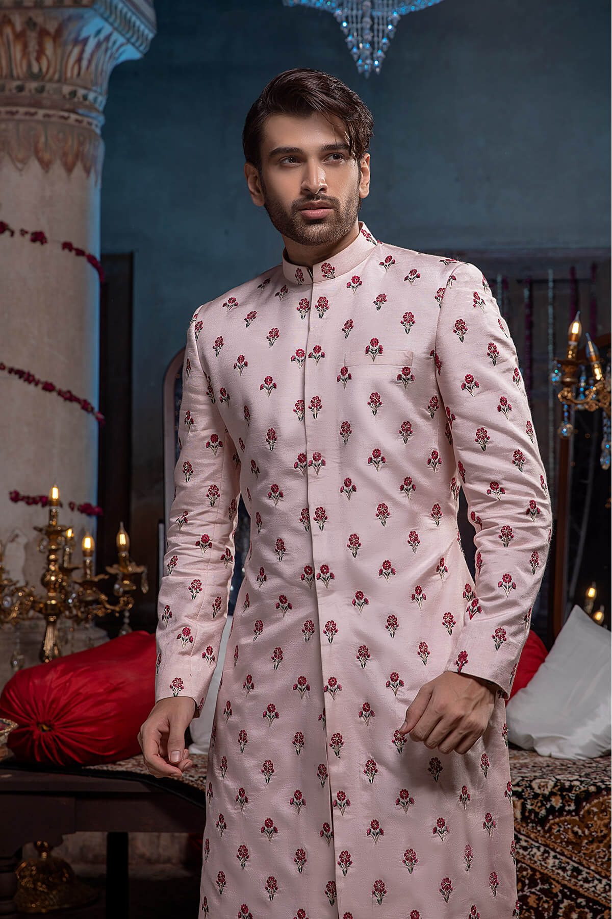 Pakistani Menswear | Mina Kashif | Sherwani D-19 by Libayah - Designer Dress - Type: Menswear - Available at Libayah - 100% Original