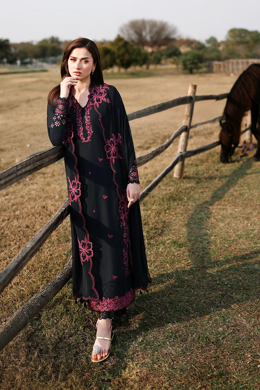 Azure | Luxury Lawn 26 | Black Cherry