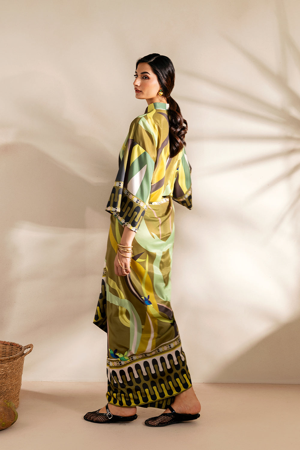 GOLDEN GUAVA - SRSP-25-07 – authentic Pakistani dress from the Saira Rizwan Silk Coords 25 collection for women in the UK.