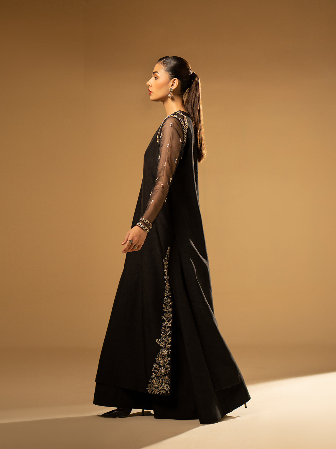 Fozia Khalid | Eid Edit 24 | Black Swan by Fozia Khalid - Designer Dress - Type: Ladies Clothes - Available at Libayah - 100% Original