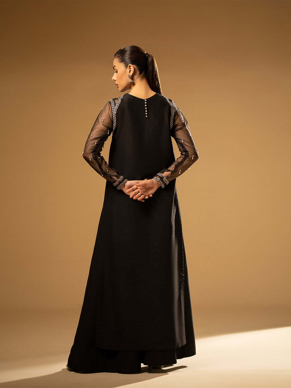 Fozia Khalid | Eid Edit 24 | Black Swan by Fozia Khalid - Designer Dress - Type: Ladies Clothes - Available at Libayah - 100% Original