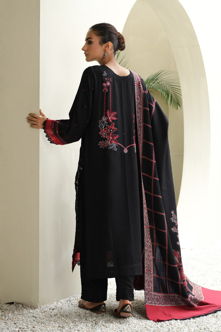 Marjjan | Aangan Embroidered Viscose |  MDS-75 (BLACK) by Marjjan - Designer Dress - Type: Ladies Clothes - Available at Libayah - 100% Original