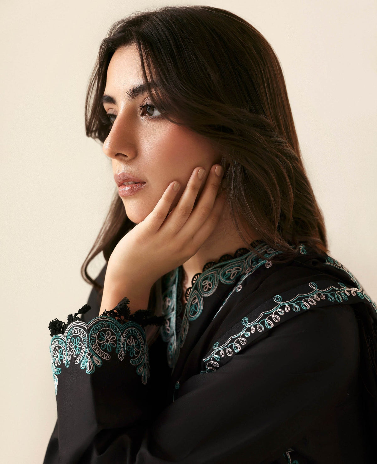 Republic Womenswear | Basics Pre Fall 25 | Noire by Republic Womenswear - Designer Dress - Type : Ladies Clothes - Available at Libayah - 100% Original 
