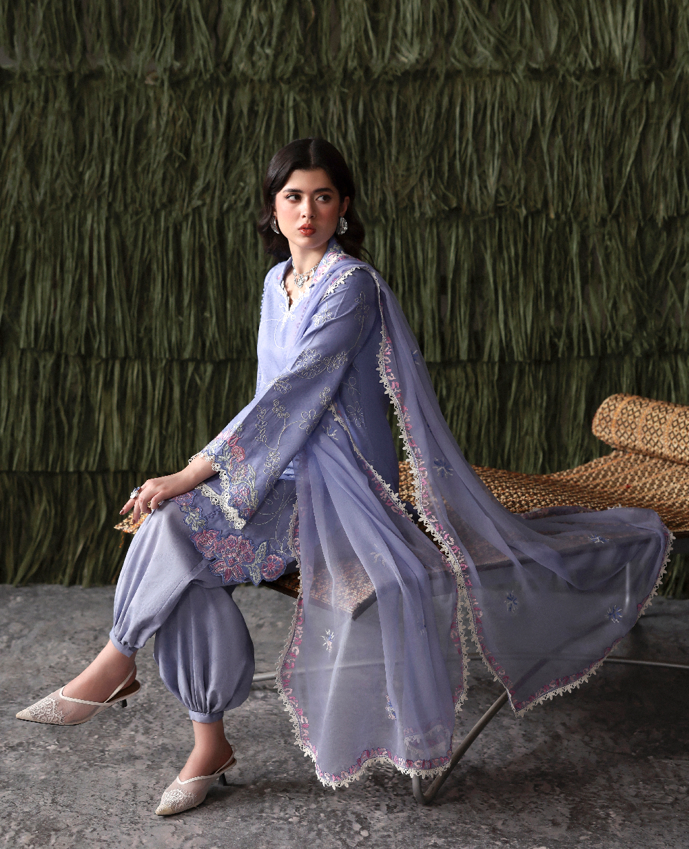 Republic Womenswear | Basics Pret | Cornflower Blue by Republic Womenswear - Designer Dress  - Type : Ladies Clothes - Available at Libayah - 100% Original 