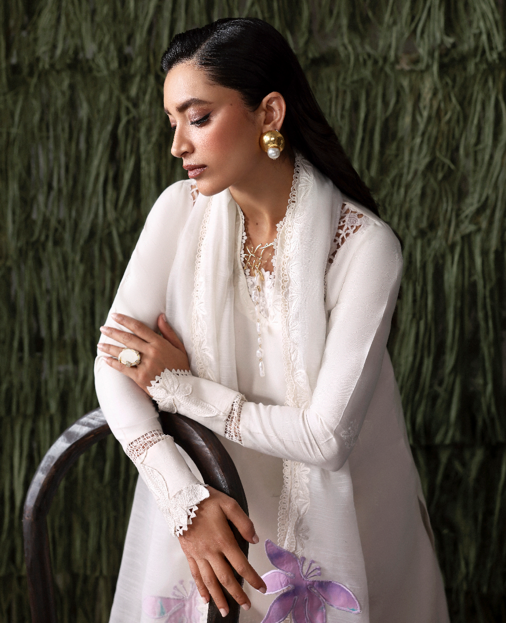 Republic Womenswear | Basics Pret | White Swan by Republic Womenswear - Designer Dress  - Type : Ladies Clothes - Available at Libayah - 100% Original 