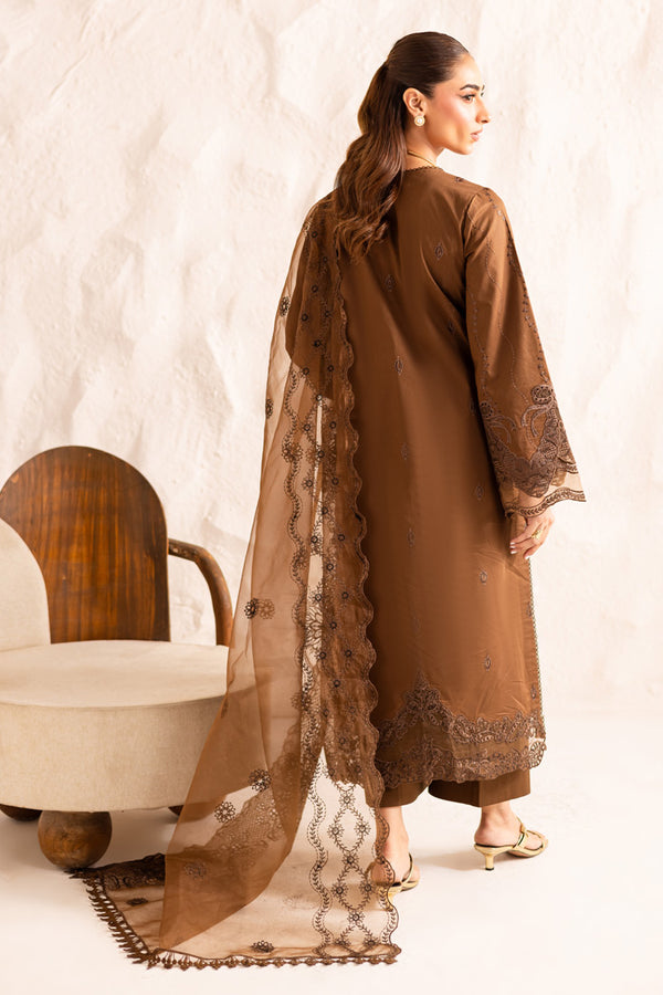Marjjan | Guzel Lawn | SMC 206-A (Brown) by Marjjan - Designer Dress  - Type : Ladies Clothes - Available at Libayah - 100% Original 