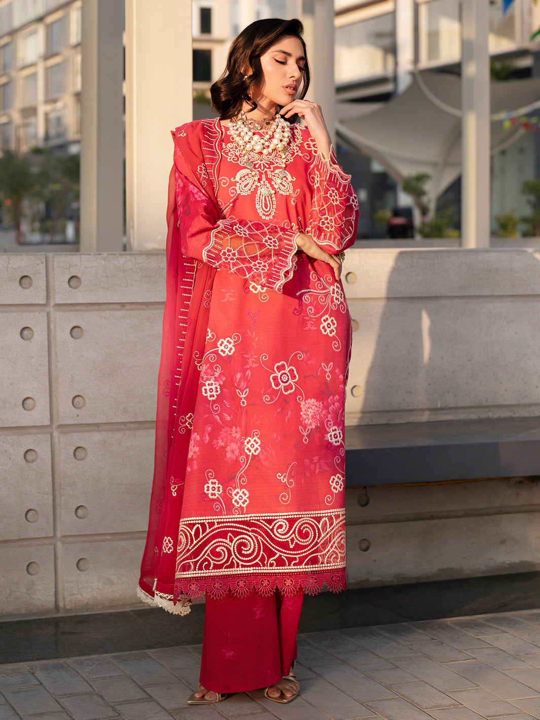 Mahnur | Broadway Luxury Lawn 26 | BW - 013 by Mahnur - Designer Dress - Type : Luxury Dress - Available at Libayah - 100% Original