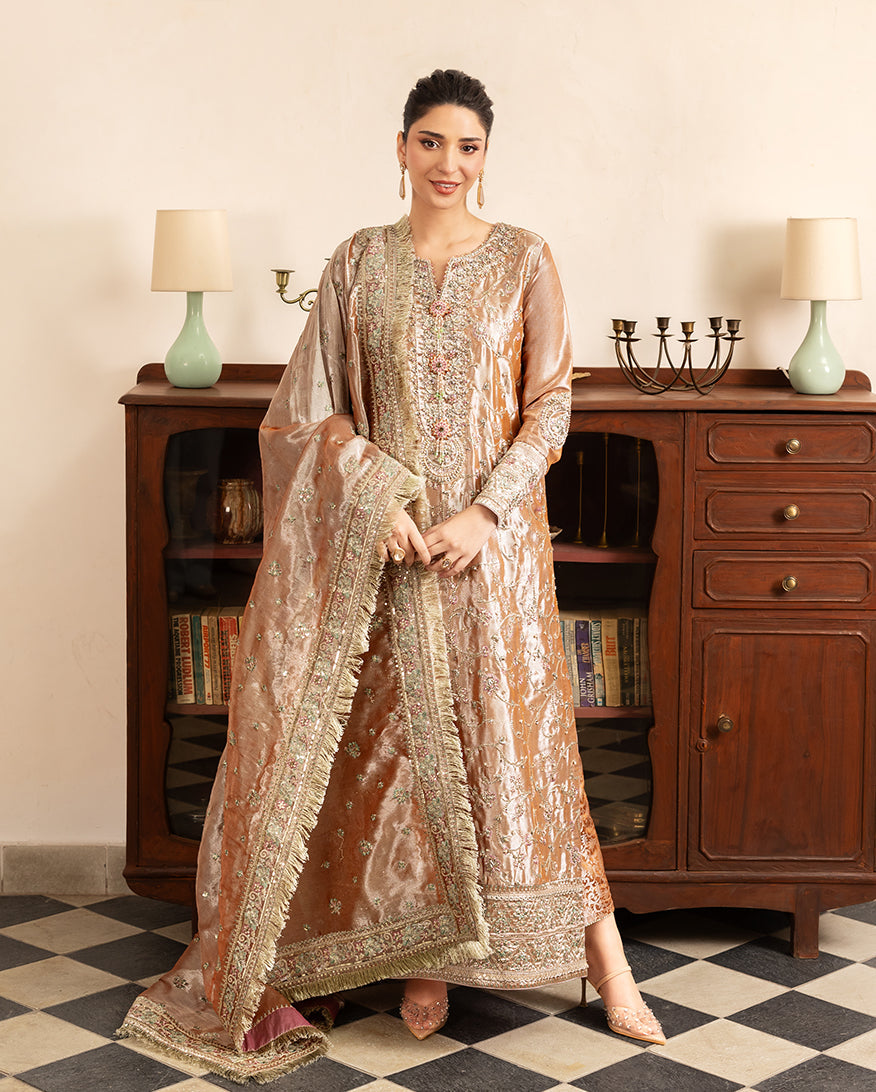 Mushq | Sunehri Lama Silk | Bakht by Mushq - Designer Dress  - Type : Ladies Clothes - Available at Libayah - 100% Original 