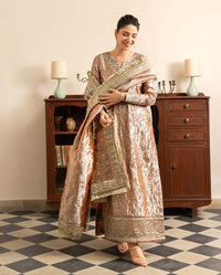 Mushq | Sunehri Lama Silk | Bakht by Mushq - Designer Dress  - Type : Ladies Clothes - Available at Libayah - 100% Original 