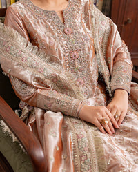 Mushq | Sunehri Lama Silk | Bakht by Mushq - Designer Dress  - Type : Ladies Clothes - Available at Libayah - 100% Original 
