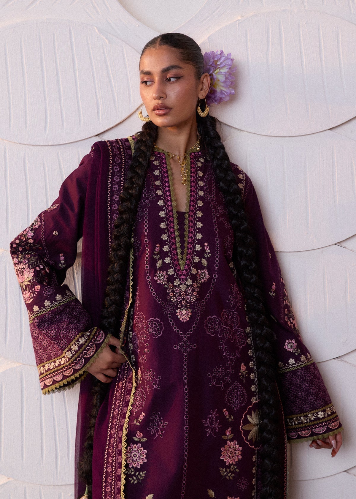 Hussain Rehar | Zan SS26 | Banafsh by Hussain Rehar - Designer Dress  - Type : Ladies Clothes - Available at Libayah - 100% Original 