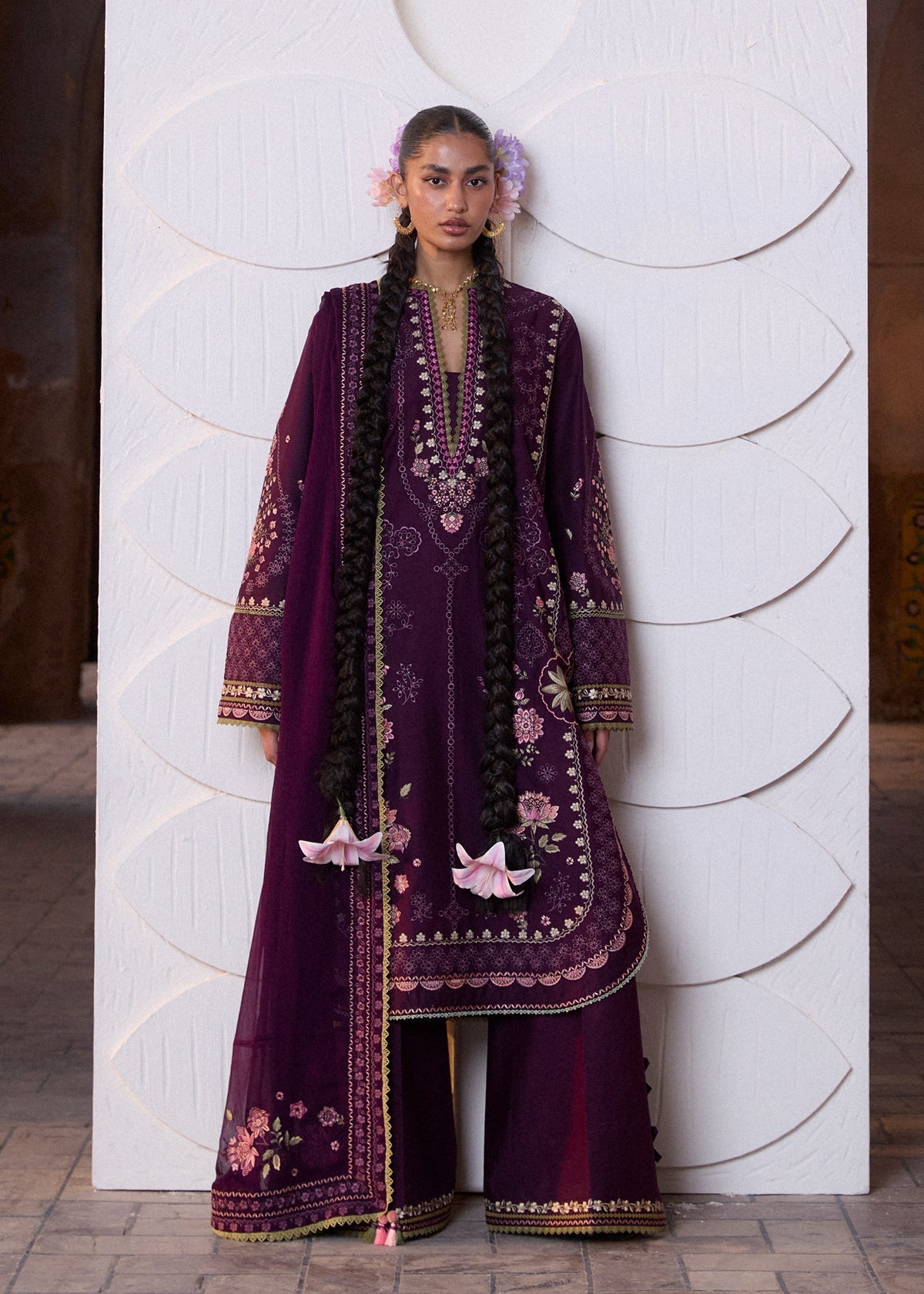 Hussain Rehar | Zan SS26 | Banafsh by Hussain Rehar - Designer Dress  - Type : Ladies Clothes - Available at Libayah - 100% Original 