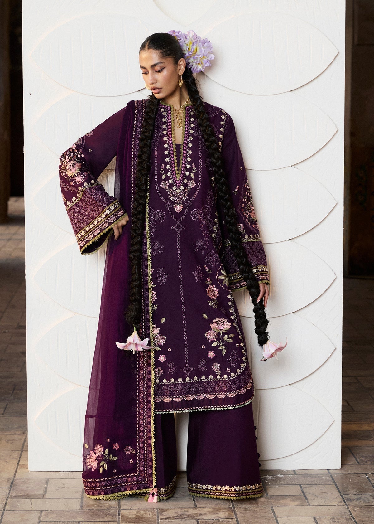 Hussain Rehar | Zan SS26 | Banafsh by Hussain Rehar - Designer Dress  - Type : Ladies Clothes - Available at Libayah - 100% Original 