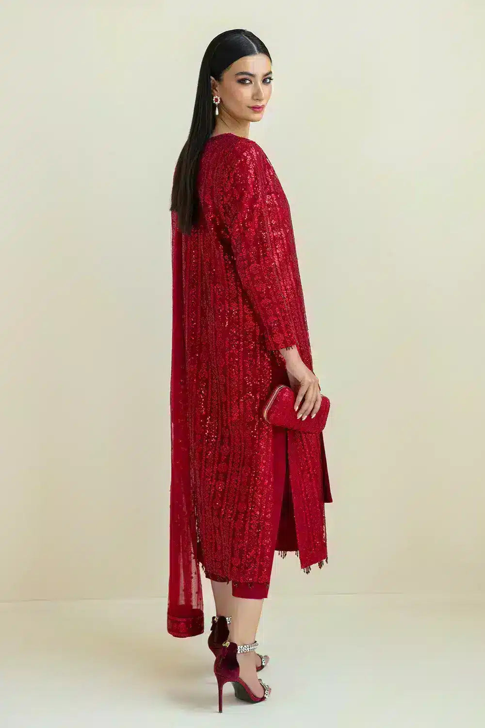 Baroque | Formals Collection | UF-385 by Baroque - Designer Dress - Type: Ladies Clothes - Available at Libayah - 100% Original