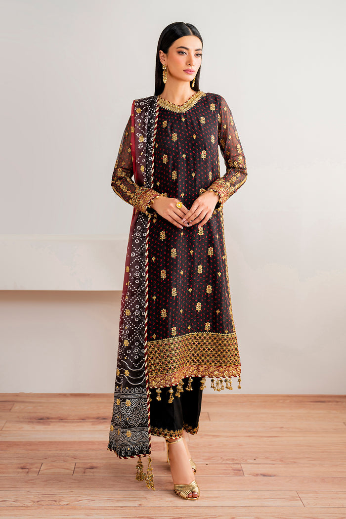 Baroque | Velvet Formals | CHIFFON UF-683 by Baroque - Designer Dress - Type: Ladies Clothes - Available at Libayah - 100% Original