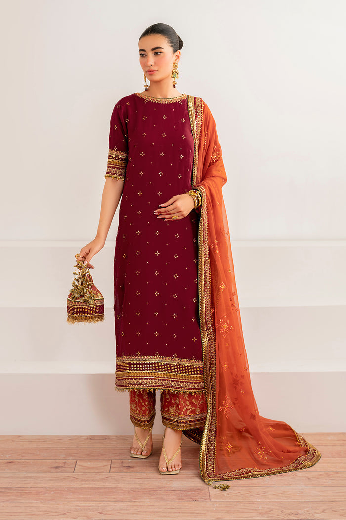 Baroque | Velvet Formals | CHIFFON UF-698 by Baroque - Designer Dress - Type: Ladies Clothes - Available at Libayah - 100% Original