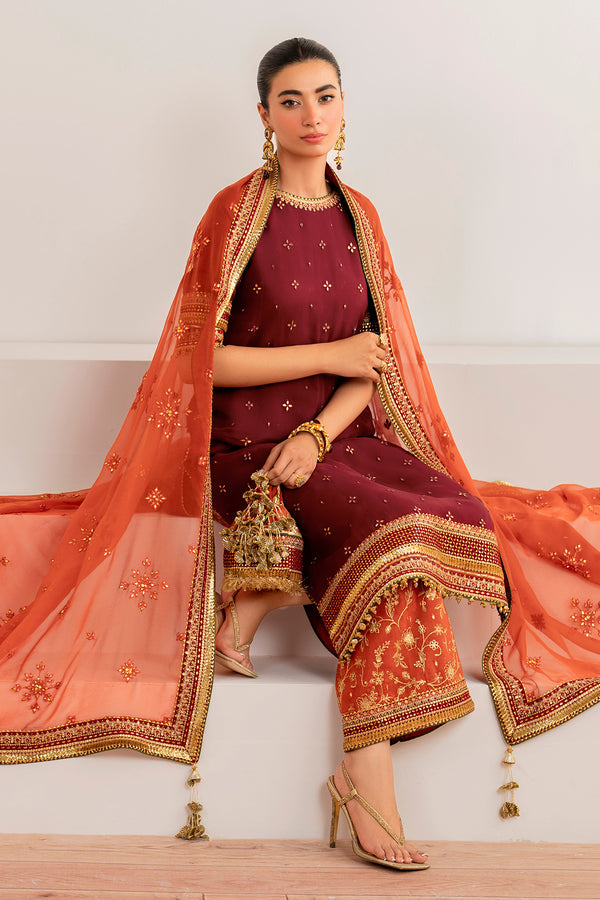 Baroque | Velvet Formals | CHIFFON UF-698 by Baroque - Designer Dress - Type: Ladies Clothes - Available at Libayah - 100% Original