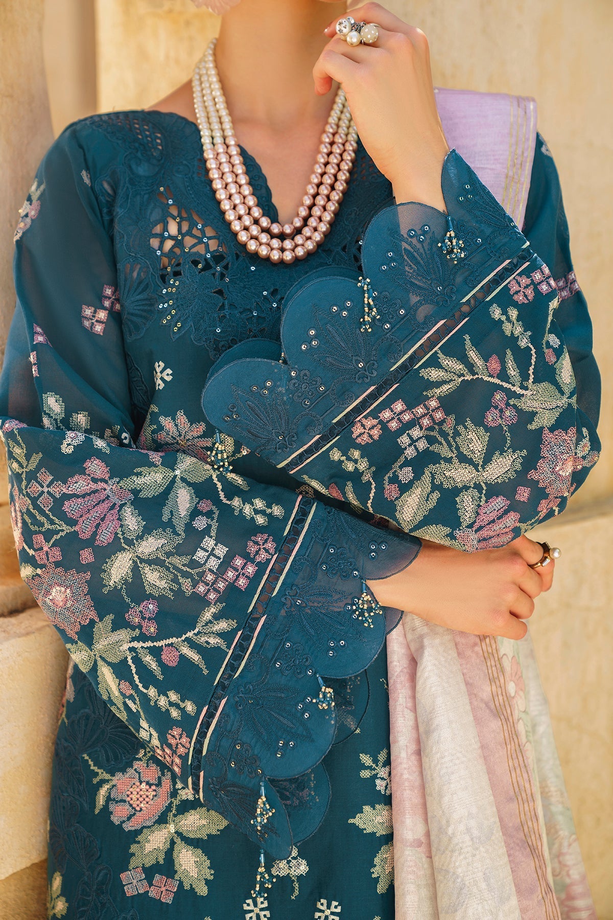 Baroque | Swiss Lawn 24 | SL12-D02 by Baroque - Designer Dress - Type: Ladies Clothes - Available at Libayah - 100% Original
