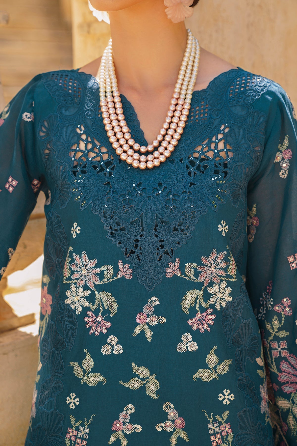Baroque | Swiss Lawn 24 | SL12-D02 by Baroque - Designer Dress - Type: Ladies Clothes - Available at Libayah - 100% Original
