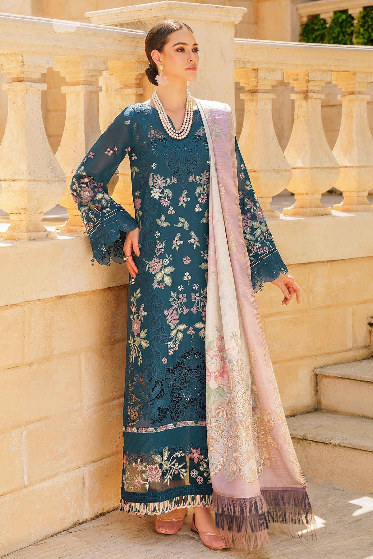 Baroque | Swiss Lawn 24 | SL12-D02 by Baroque - Designer Dress - Type: Ladies Clothes - Available at Libayah - 100% Original