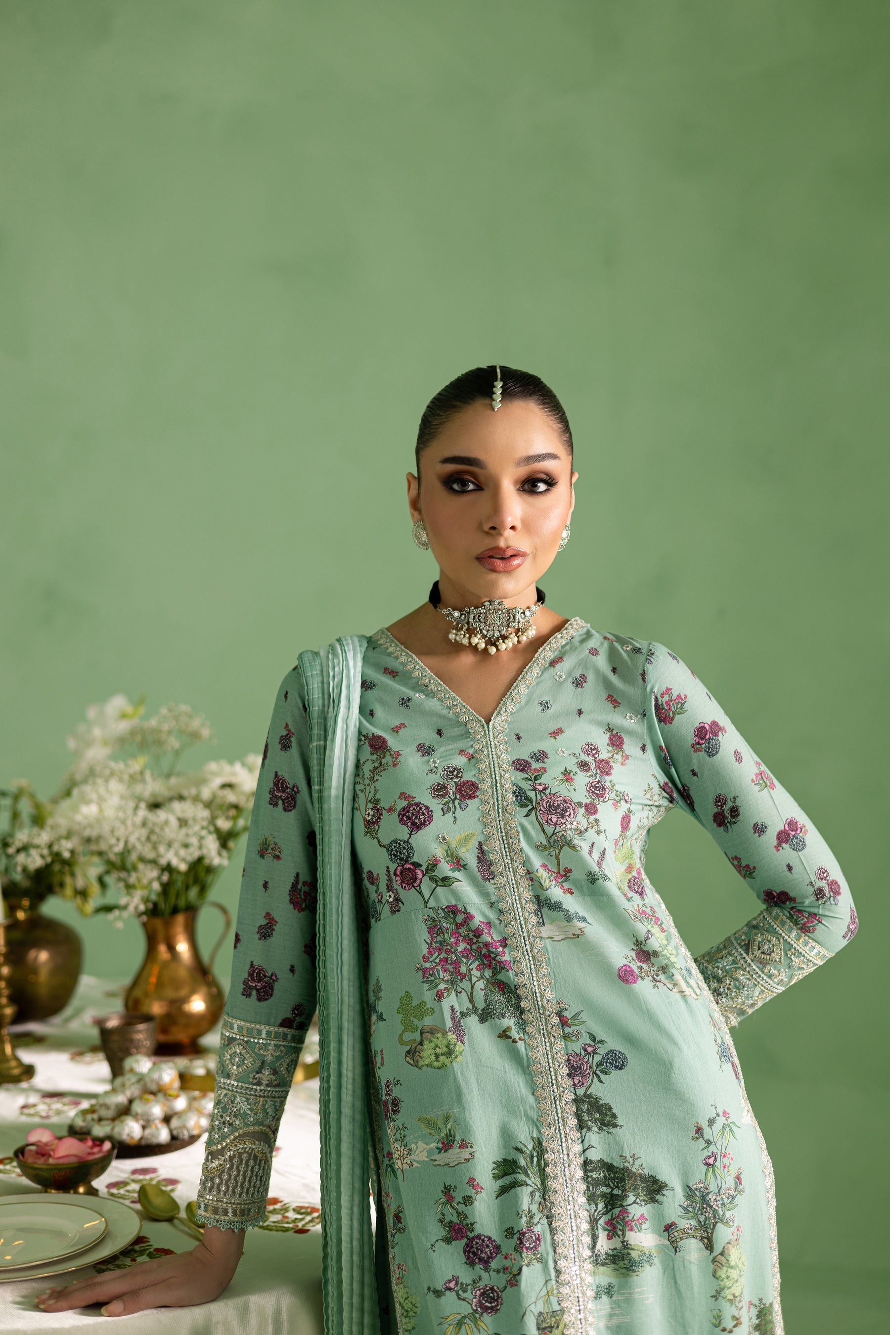 Batik | Chargbagh | Crepe by Batik - Designer Dress - Type: Ladies Clothes - Available at Libayah - 100% Original