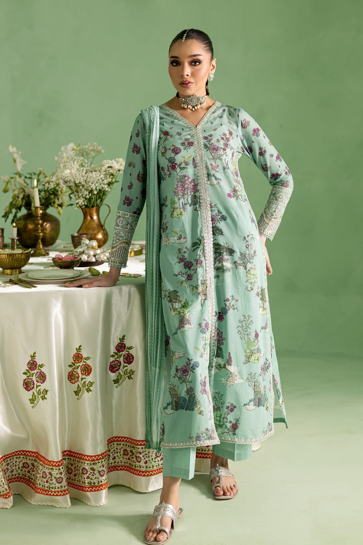 Batik | Chargbagh | Crepe by Batik - Designer Dress - Type: Ladies Clothes - Available at Libayah - 100% Original