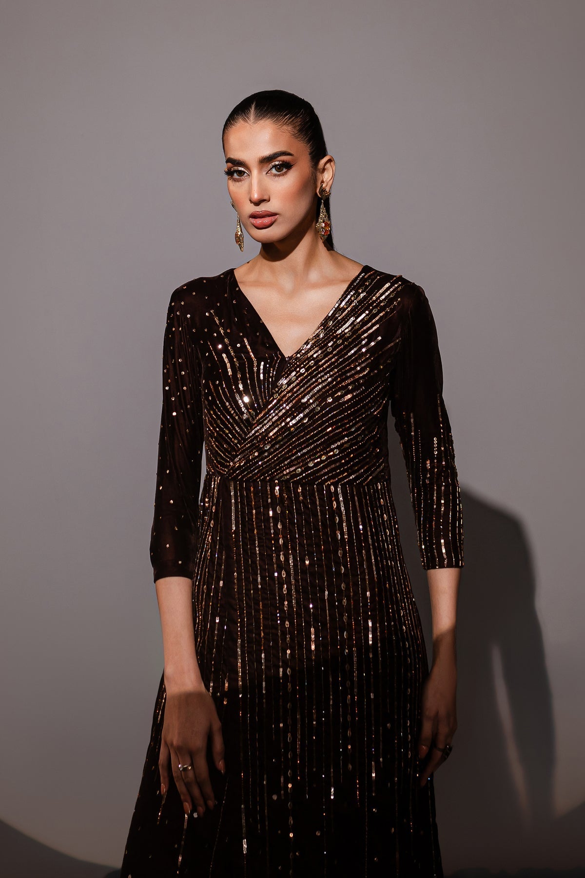 Batik | Desire Formal Dresses | Monore Brown by Batik - Designer Dress - Type: Ladies Clothes - Available at Libayah - 100% Original