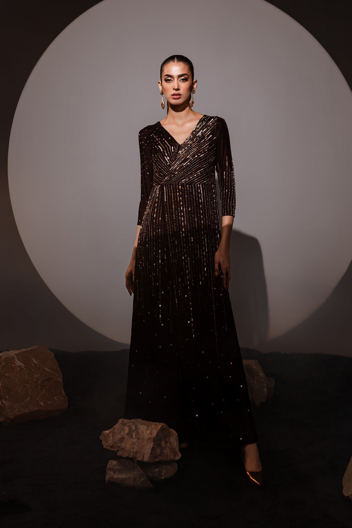 Batik | Desire Formal Dresses | Monore Brown by Batik - Designer Dress - Type: Ladies Clothes - Available at Libayah - 100% Original