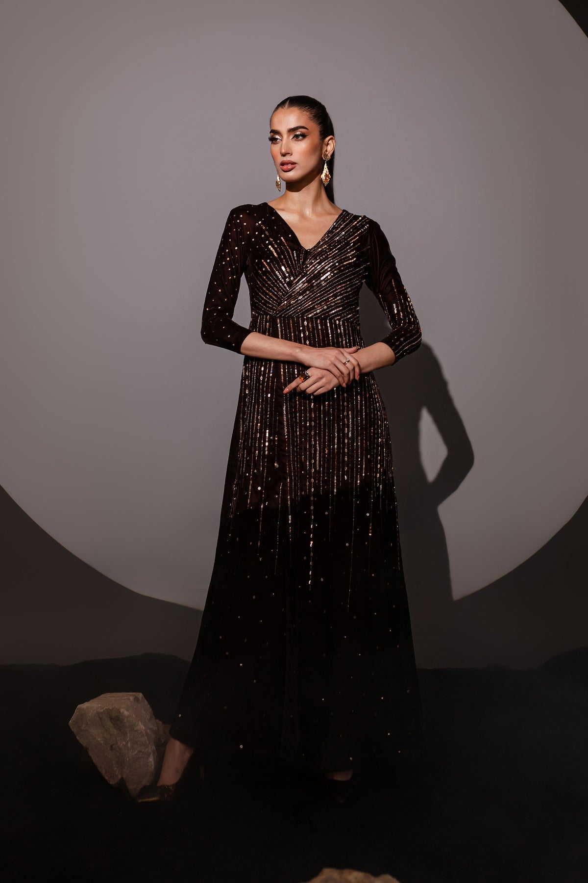 Batik | Desire Formal Dresses | Monore Brown by Batik - Designer Dress - Type: Ladies Clothes - Available at Libayah - 100% Original