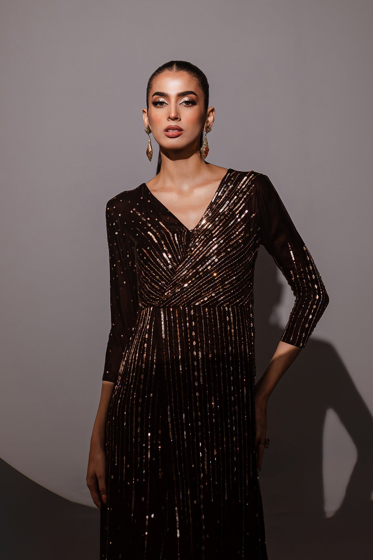 Batik | Desire Formal Dresses | Monore Brown by Batik - Designer Dress - Type: Ladies Clothes - Available at Libayah - 100% Original