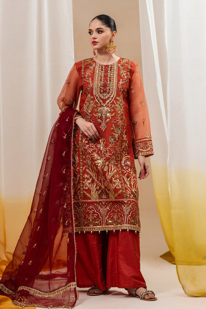 Beechtree | Luxe S 24 | TANGERINE ROUGE by Beechtree - Designer Dress - Type: Ladies Clothes - Available at Libayah - 100% Original