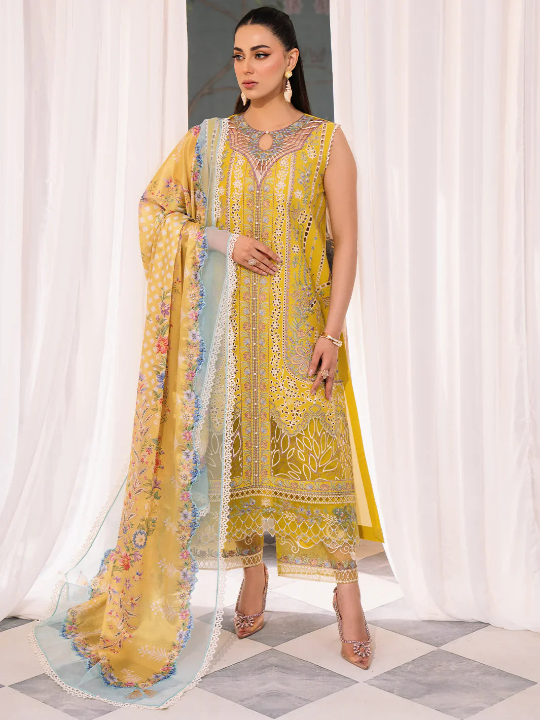 Bin Ilyas | La Hira Spring Summer 24 | 201 - A by Bin Ilyas - Designer Dress - Type: Ladies Clothes - Available at Libayah - 100% Original