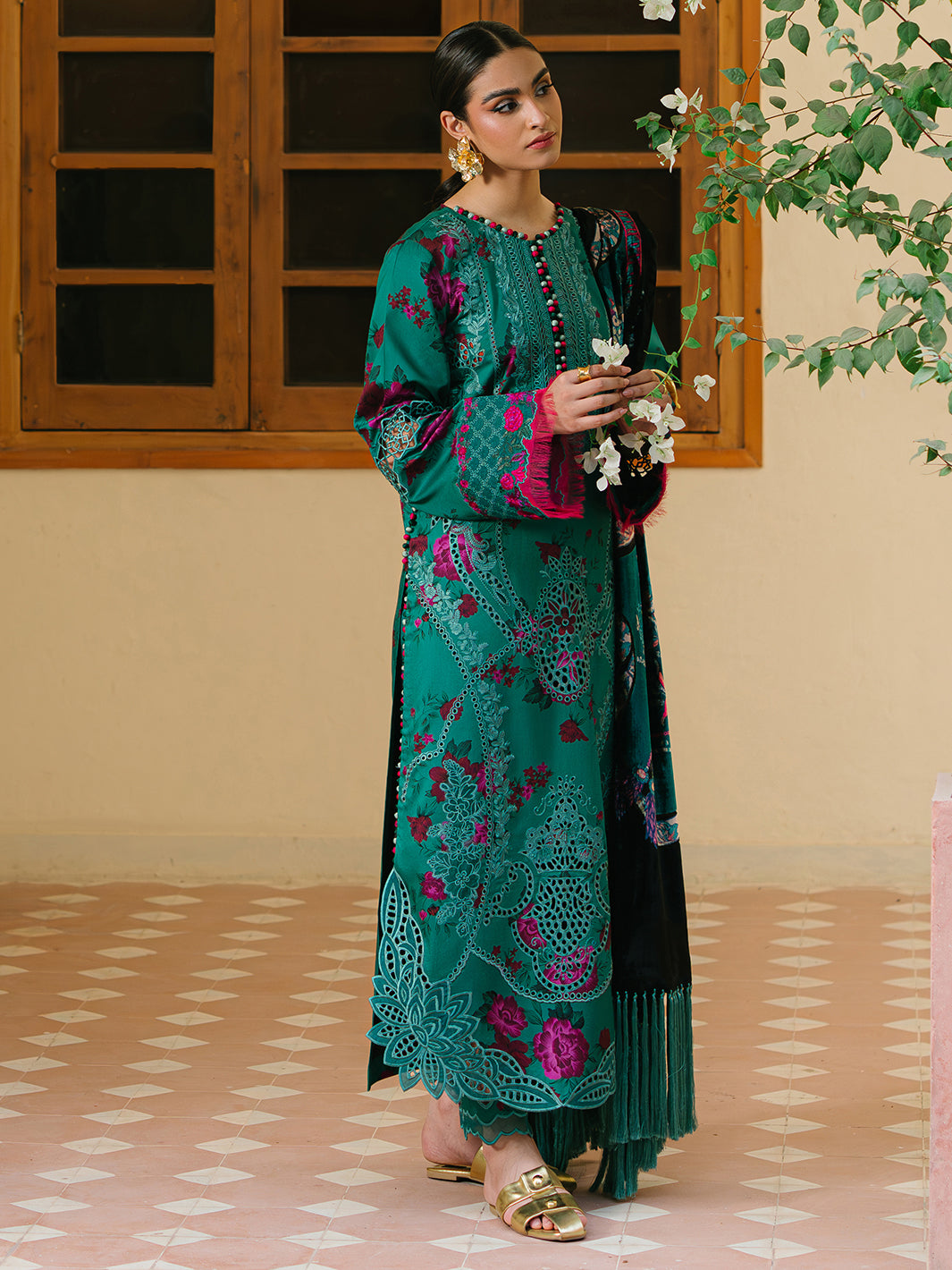 Bin Ilyas | Olivia Embroidered Winter 24 |  526 - B by Bin Ilyas - Designer Dress - Type: Ladies Clothes - Available at Libayah - 100% Original